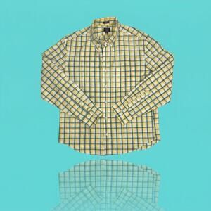 Vintage J. Crew Flex Washed Button Down Shirt Size L, Slim Untucked Spring Shirt